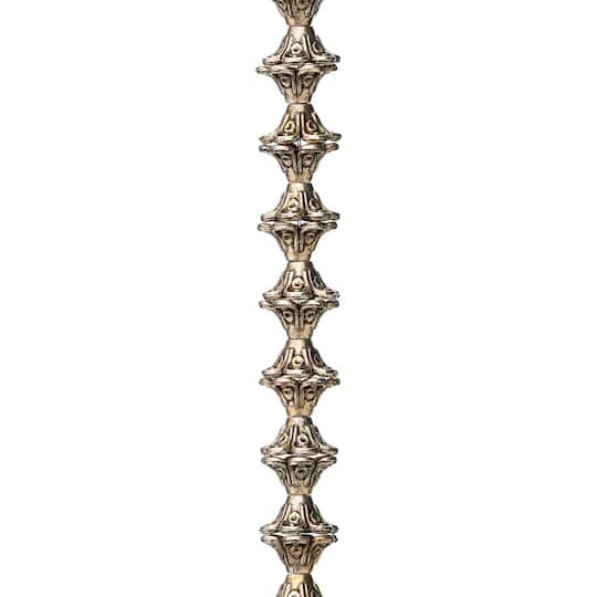 12 Packs: 34 ct. (408 total) Silver Metal Cap-Shaped Beads, 9mm by Bead Landing™